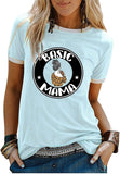 Women Basic Mama T-Shirt Mom Gift