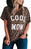 Damen Cooles Mama Leoparden T-Shirt Leopard Mama Shirt