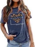 Woman Free Spirit Kind Heart Brave Soul Leopard Heart T-Shirt Women Graphic Shirt