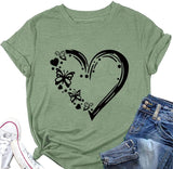 Butterfly Heart T-Shirt Women Valentines Day Gift Tees