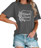 Blessed Mama Chemise florale Femmes T-shirts graphiques
