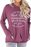 Long Sleeve Way Maker Blouse Miracle Worker Promise Keeper Light in The Darkness My God This is Who You are Blouse