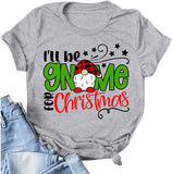 Damen T-Shirt mit Aufschrift „Ich werde zu Weihnachten ein Gnom sein“