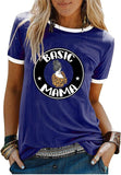 Women Basic Mama T-Shirt Mom Gift