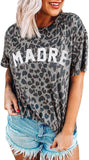 Damen Madre Leopard T-Shirt Mama Shirt