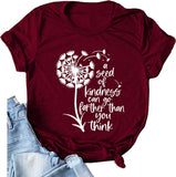 Damen T-Shirt „Ein Samen der Güte kann weiter gehen, als Sie denken“