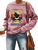 Sweat-shirt à manches longues pour femmes, je viens de vous faire cuire certains, fermez les Fucupcakes, chemise chat