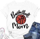 Women Basketball Mom T-Shirt Short Sleeve Mother Day Shirt