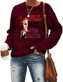 Women Buckle Up Buttercup You Just Flipped My Witch Switch Halloween Sweatshirt