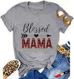 Femme Blessed Mama T-Shirt Maman Chemise