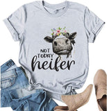 Damen Not Today Heifer T-Shirt Süßes Kuh Shirt