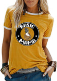 Women Basic Mama T-Shirt Mom Gift