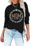 Mom Mode Shirt for Women All Day Everyday Mom Mode Long Sleeve Sweatshirt