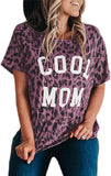 Damen Cooles Mama Leoparden T-Shirt Leopard Mama Shirt