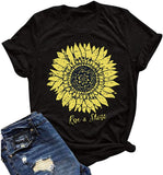 Damen Rise &amp; Shine T-Shirt Sonnenblumen-Shirt