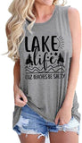 Women Lake Life Cuz Beaches Be Salty Funny Shirt Lake Life Graphic Shirt