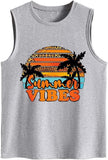 Summer Vibes Tank Tops Women Positive Life Holiday Quote Summer Vacation Cute Beach Shirt