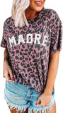 Damen Madre Leopard T-Shirt Mama Shirt