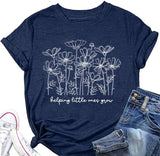 Women Helping Little Ones Grow Flower T-Shirt