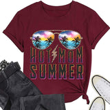 Hot Mom Summer Tee Women Funny Mom T-Shirt