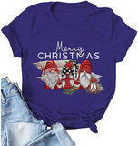 Damen Frohe Weihnachten Gnomes T-Shirt Weihnachtsshirt für die Familie