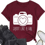 Chemise coeur caméra Saint Valentin femme