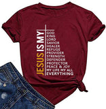T-Shirt pour femmes, jésus est mon Dieu, mon roi, mon Seigneur, chemise d'église chrétienne