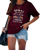 Womens Dog Mom Shirt Born to Be A Stay at Home Dog Mom Forced to Go to Work Tee Tops