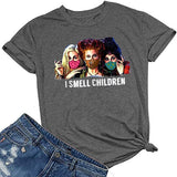 Women Hocus Pocus T-Shirt I Smell Children Shirt Funny Halloween Shirt