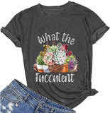 Femmes What The Fucculent T-Shirt Cactus Succulents Chemise