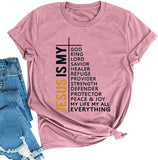 T-Shirt pour femmes, jésus est mon Dieu, mon roi, mon Seigneur, chemise d'église chrétienne