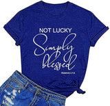 Pas chanceux simplement béni T-shirt pour les femmes