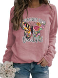 Damen Change Is Beautiful Shirt Schönes Schmetterlings-Sweatshirt