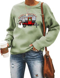 Camper chemise de noël femmes joyeux noël Buffalo Plaid léopard Camper bonhomme de neige sweat