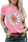 Women Daisy Love Floral Wildflower T-Shirt