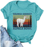 Frauen wollen rauchen Alpaka Schale T-Shirt Vintage Alpaka Schale Grafik Shirt