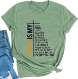 T-Shirt pour femmes, jésus est mon Dieu, mon roi, mon Seigneur, chemise d'église chrétienne