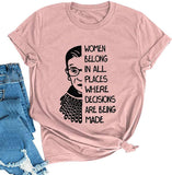 Frauen gehören überall hin, Frauen Grafik T-Shirt