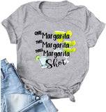 One Margarita Two Margarita Three Margarita Shot Women's Tee Shirt Drinking Shirt for Women