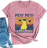 Madafakas T-Shirt für Damen, lustiges Katzen-Shirt