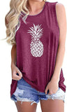 Damen Ananas Tank Tops Summer Vibes Shirt