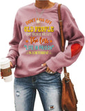 Women Long Sleeve with Heart Print Don't Piss Off Old People Sweatshirt Vintage Sweater