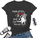 Women Moo Bitch Get Out The Hay T-Shirt Cute Heifer Shirt