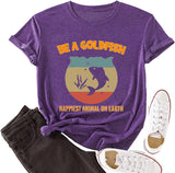 T-shirt drôle de poisson rouge pour femmes, chemise graphique Be A Goldfish