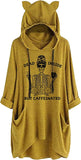 Dead Inside But Caféine Tournesol Femmes Sweat à capuche à manches longues Tête de mort Chemise pour femme