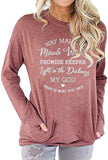 Long Sleeve Way Maker Blouse Miracle Worker Promise Keeper Light in The Darkness My God This is Who You are Blouse