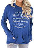 Long Sleeve Way Maker Blouse Miracle Worker Promise Keeper Light in The Darkness My God This is Who You are Blouse