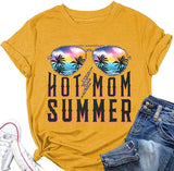 Hot Mom Summer Tee Women Funny Mom T-Shirt