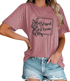 Blessed Mama Chemise florale Femmes T-shirts graphiques
