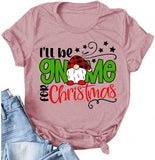 Damen T-Shirt mit Aufschrift „Ich werde zu Weihnachten ein Gnom sein“
